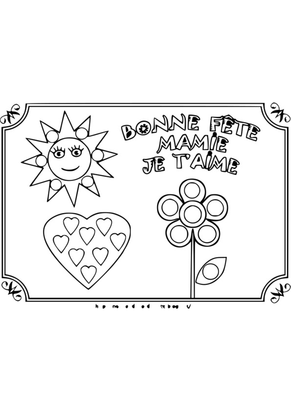 Coloriage204: Coloriage Fete Des Mamies intérieur Coloriage Fete Des Meres 