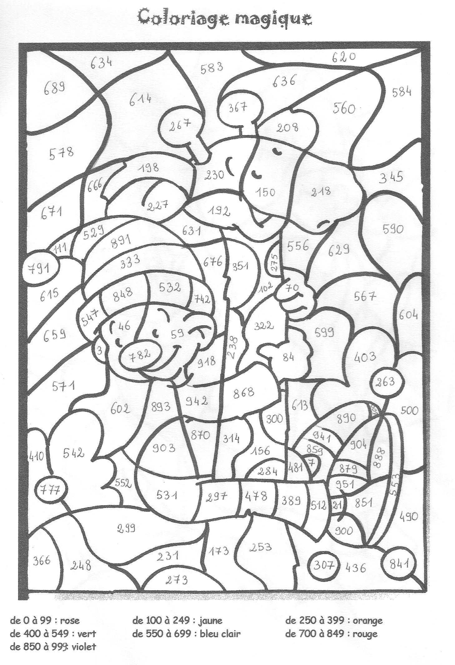 Coloriage204: Coloriage Magique Ce1 Numération dedans Coloriage Magique Ce1 Multiplication A Imprimer 