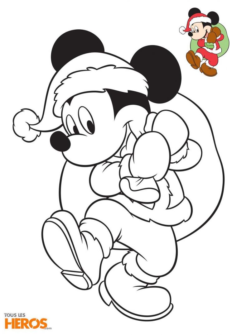 Coloriage_Mickey-Minnie-Noel5 992×1,403 Pixels  Coloriage Mickey à Coloriage Mickey Et Minnie