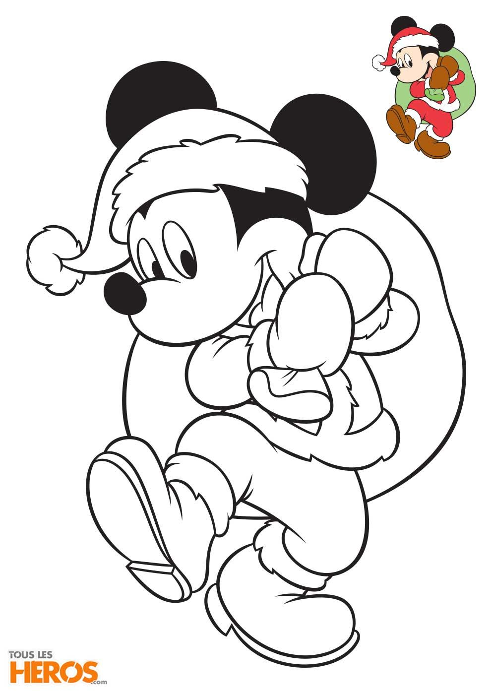 Coloriage_Mickey-Minnie-Noel5 992×1,403 Pixels  Coloriage Mickey à Coloriage Mickey Et Minnie