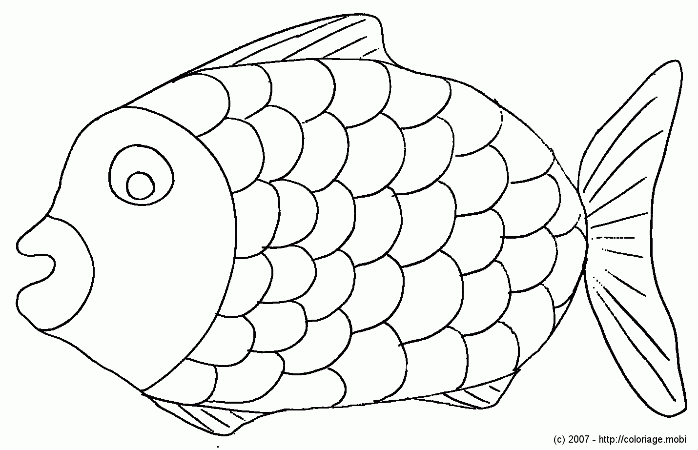 Coloriagepoisson D&amp;#039;Avril Écailles!!! à Modele Poisson D Avril 