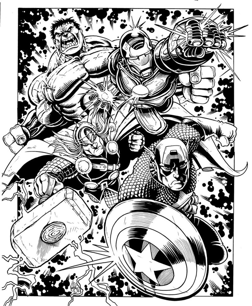 Coloriages À Imprimer : Avengers, Numéro : 398353 intérieur Avengers Coloriage 