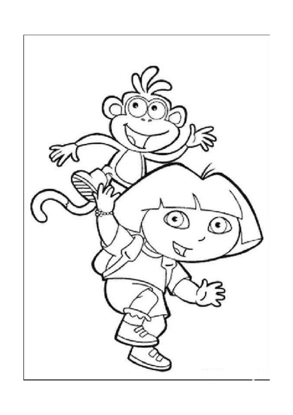 Coloriages À Imprimer Dora L&amp;#039;Exploratrice 1 tout Jeux De Dora Coloriage Gratuit 