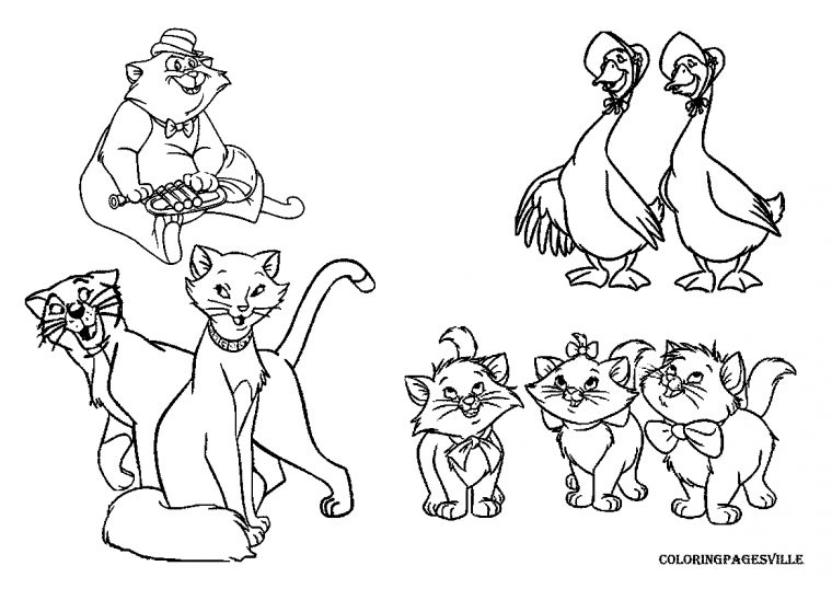 Coloriages À Imprimer : Les Aristochats, Numéro : 54848A41 concernant Coloriage Les Aristochats