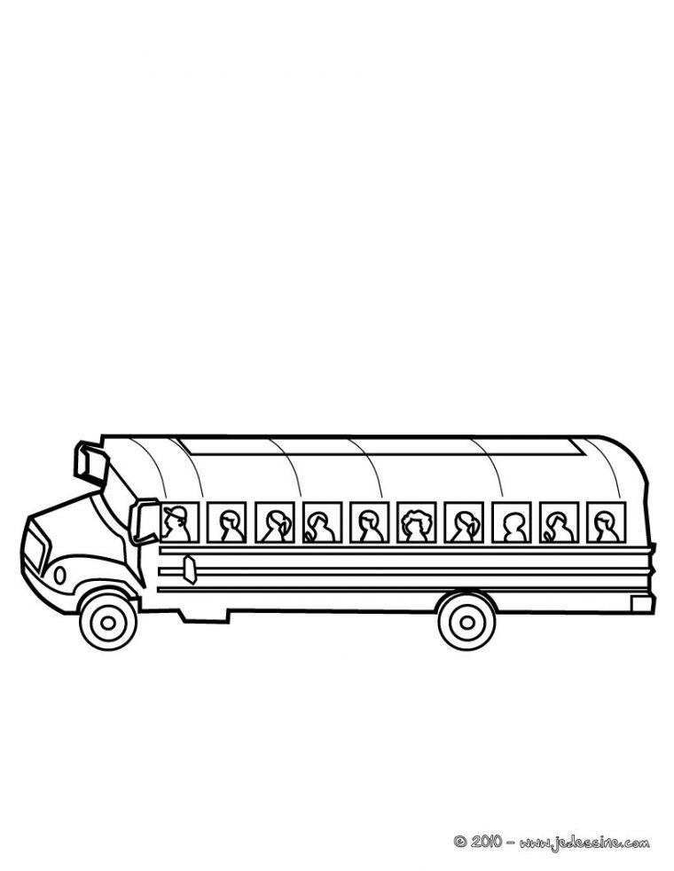 Coloriages Coloriage Bus De L'Ecole – Fr.hellokids tout Bus Anglais A Colorier