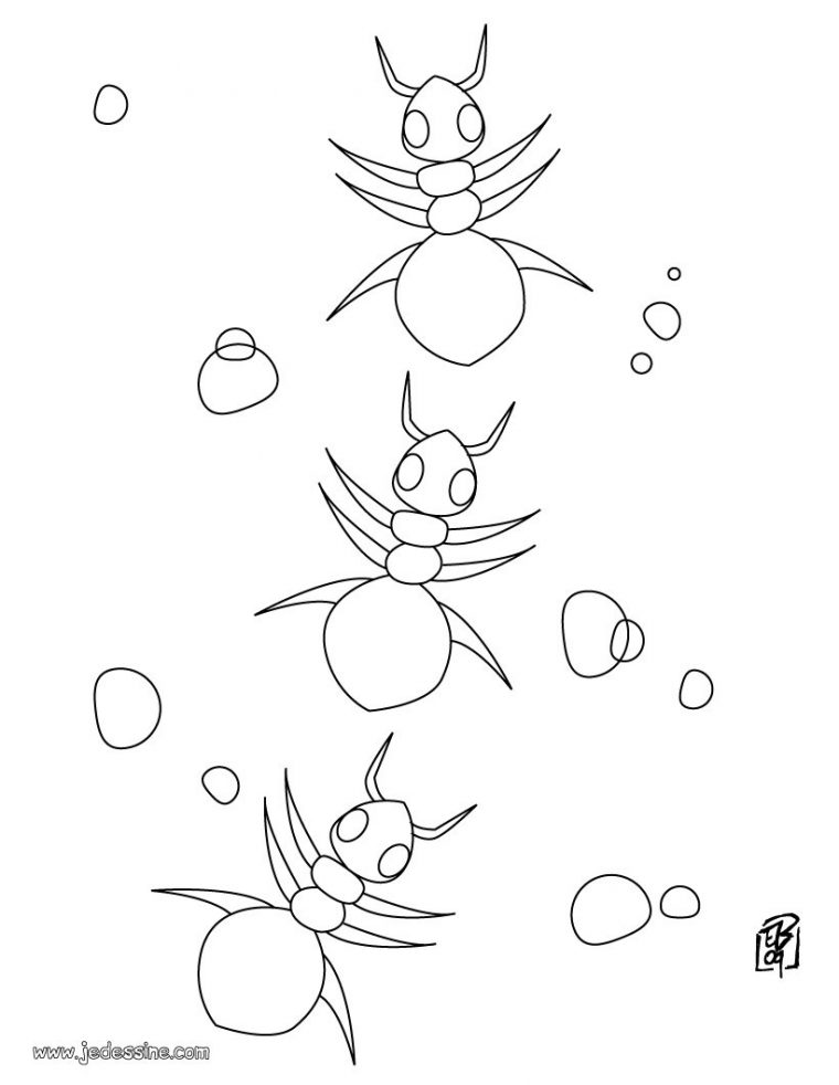 Coloriages Coloriage De Fourmis – Fr.hellokids destiné Coloriage Fourmi