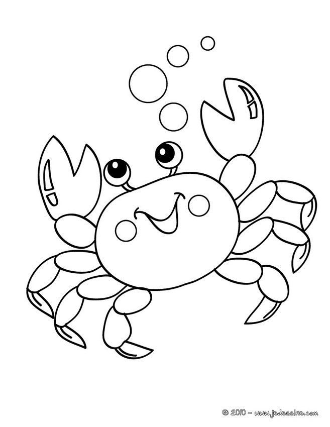 Coloriages Crabe À Colorier - Fr.hellokids à Photo De Crabe A Imprimer 