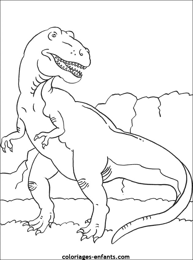 Coloriages De Dinosaures avec Coloriage De Dinosaure Gratuit 