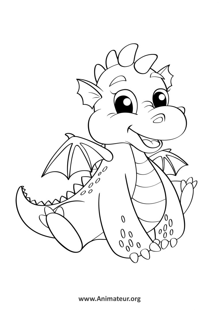 Coloriages De Dragons encequiconcerne Coloriage A Imprimer Dragon