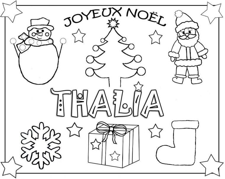 Coloriages De Noël Avec Prénom encequiconcerne Coloriages De Noel