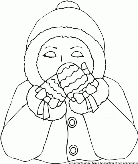 Coloriages D'Hiver tout Dessin D Hiver