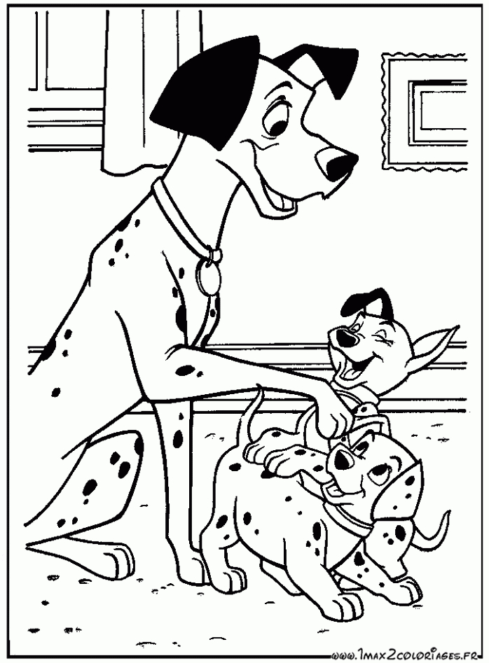 Coloriages Du Film D&amp;#039;Animation De Walt Disney : Les 101 Dalmatiens pour Dessin 101 Dalmatiens 