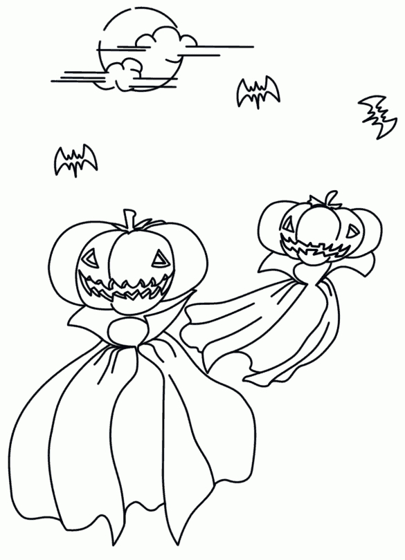 Coloriages Halloween (Citrouille, Sorcière, Squelette, Vampire…) dedans Coloriage Citrouille À Imprimer 
