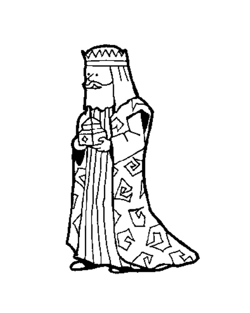 Coloriages Le Roi Mage, Melchior - Fr.hellokids concernant Rois Mages Coloriage 