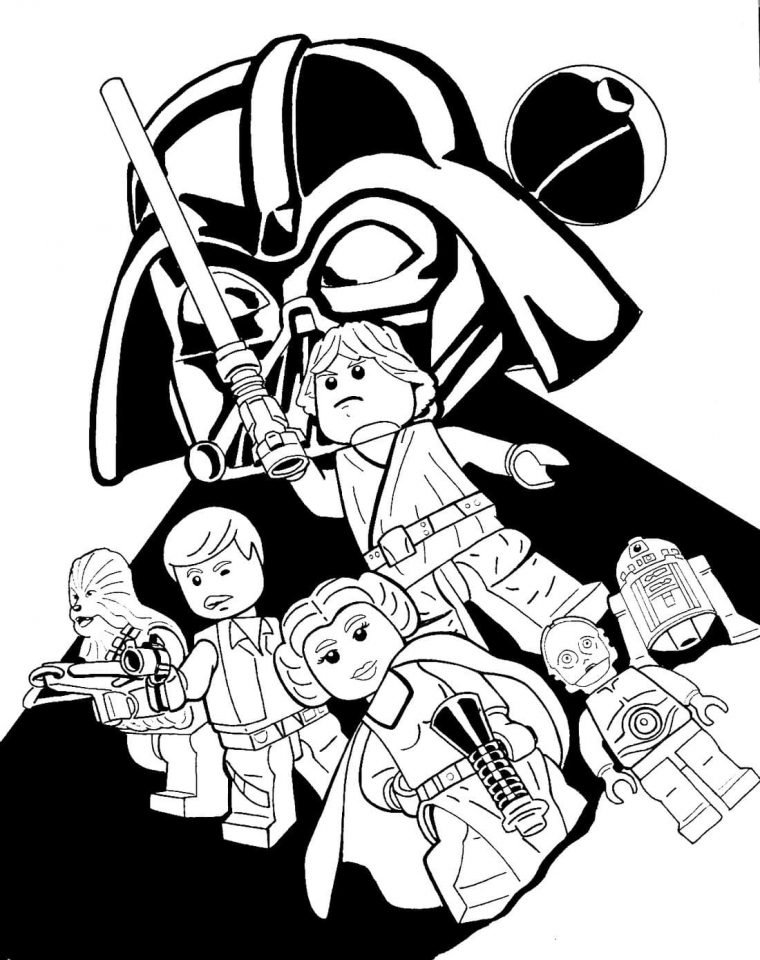 Coloriages Lego Star Wars – Dessin À Imprimer  Wonder Day pour Star Wars À Imprimer