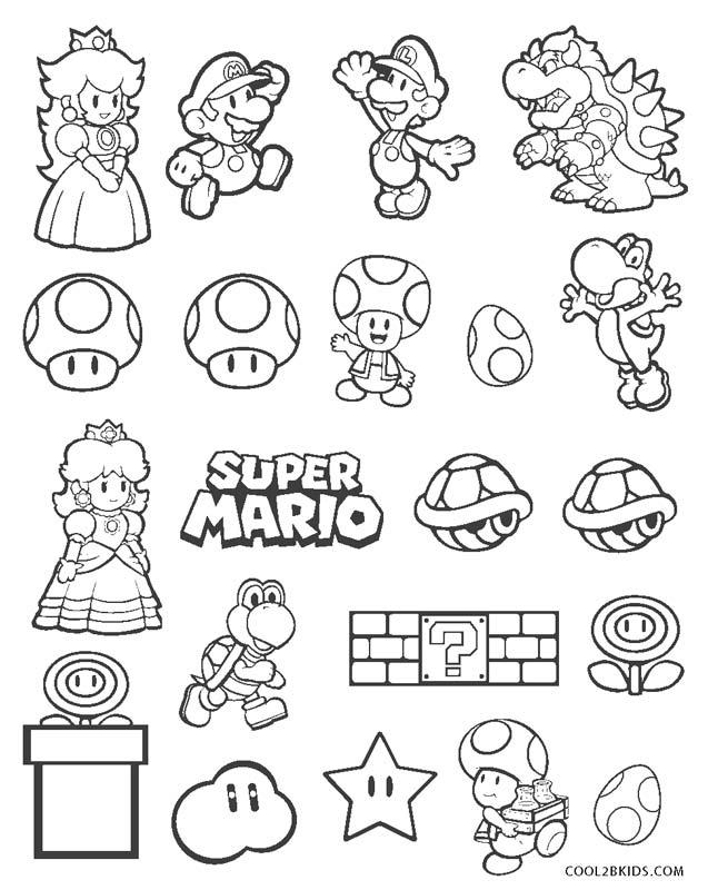Coloriages - Mario Bros - Coloriages Gratuits À Imprimer concernant Dessin De Mario Bros 