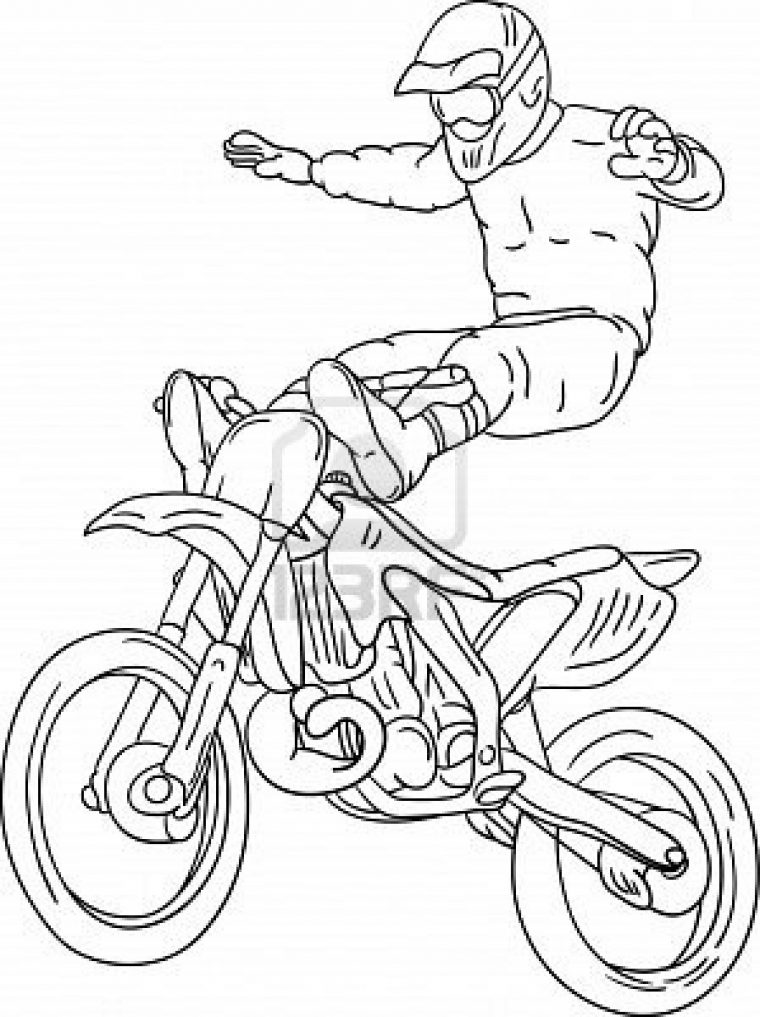 Coloriages Motocross (Transport) – Album De Coloriages concernant Dessin De Moto Cross A Imprimer