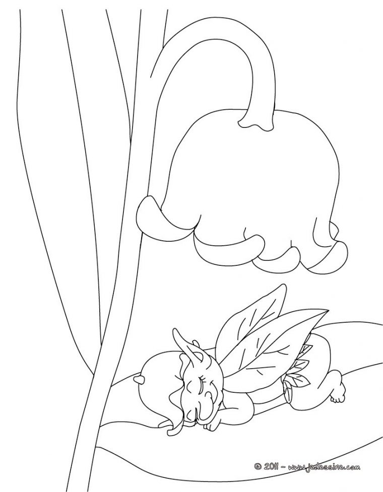 Coloriages Muguet Porte Bonheur Coloriage À Imprimer – Fr.hellokids tout Coloriage Muguet A Imprimer