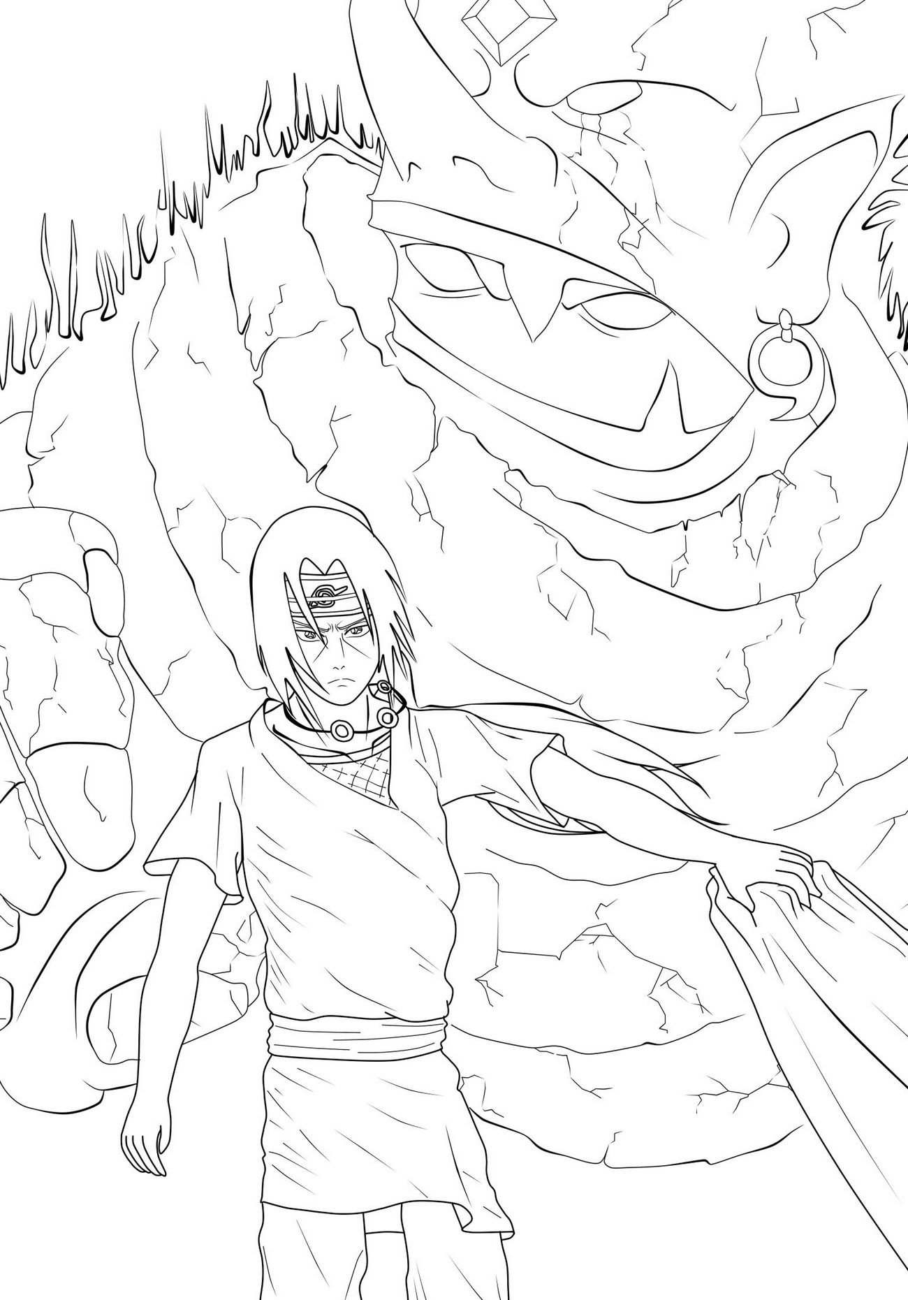 Coloriages Naruto A Imprimer Gratuit Sur Wonder-Day à Coloriage De Naruto 