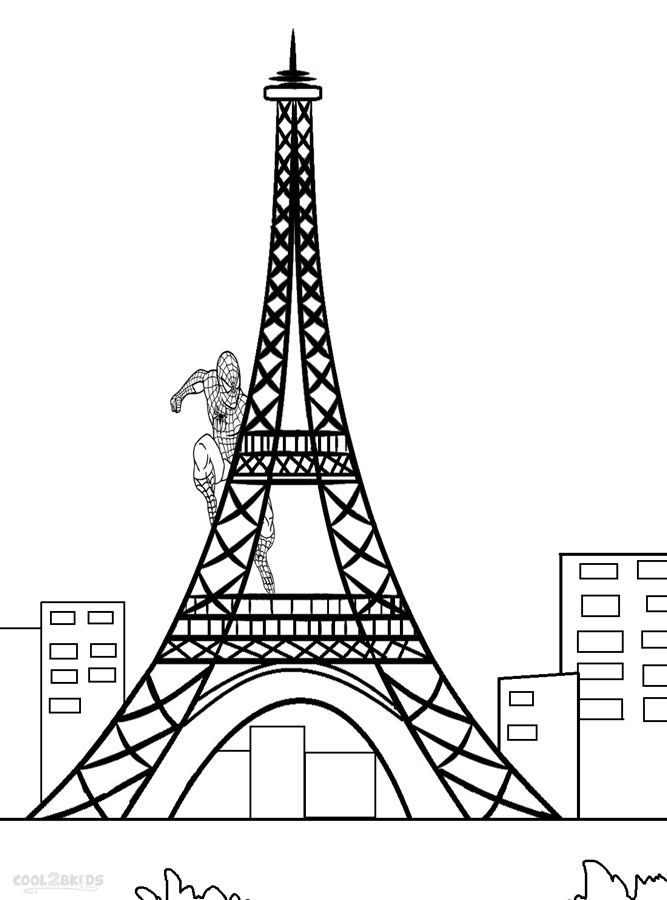 Coloriages - Tour Eiffel - Coloriages Gratuits À Imprimer à Coloriage Tour Eiffel À Imprimer 