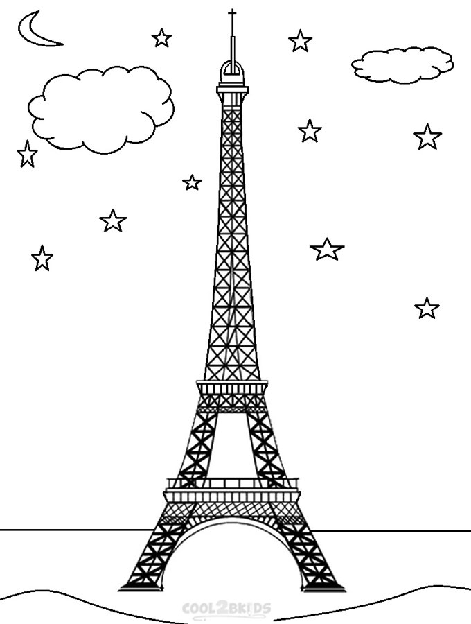 Coloriages - Tour Eiffel - Coloriages Gratuits À Imprimer encequiconcerne Dessin Tour Eiffel À Imprimer