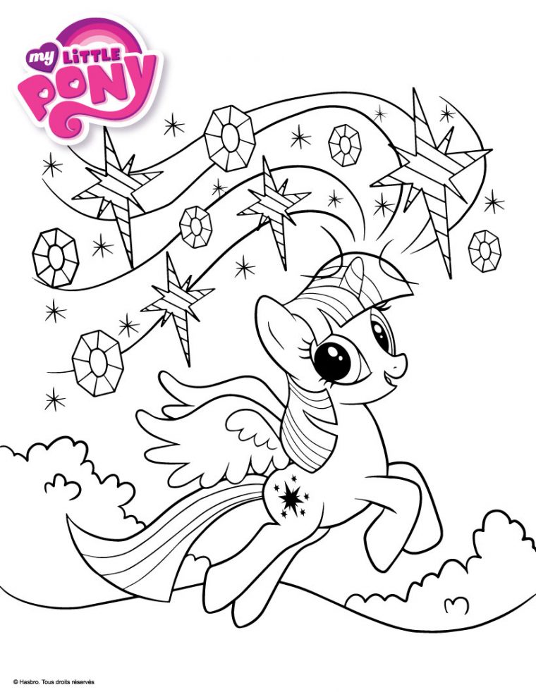 Coloriages Twilight Sparkle Se Promène – Fr.hellokids destiné Coloriage Twilight