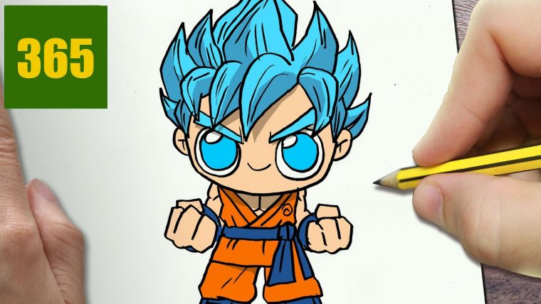 Comment Dessiner Goku Ssj Dieu Bleu Kawaii Étape Par Étape – Dessins tout Dessin De Facile