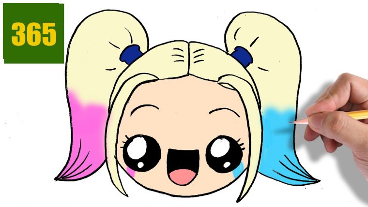 Comment Dessiner Harley Quinn Kawaii Étape Par Étape – Dessins Kawaii à Dessin De Facile