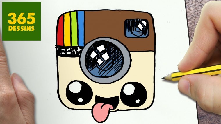 Comment Dessiner Logo Instagram Kawaii Étape Par Étape – Dessins Kawaii avec Dessins Facile A Reproduire