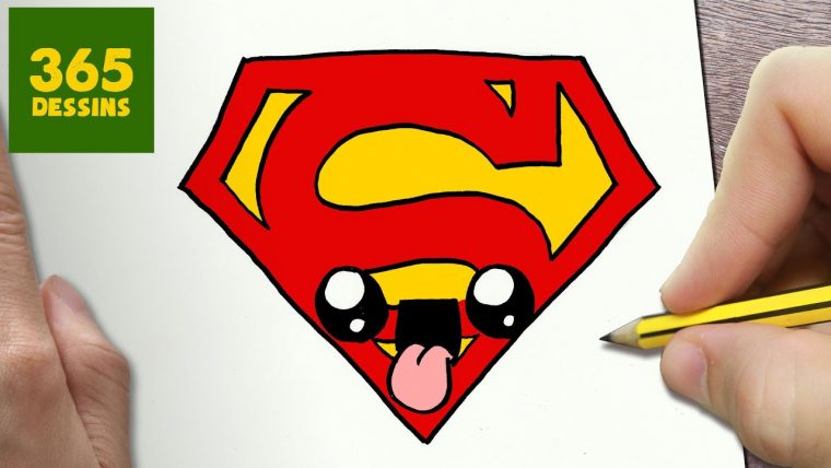 Comment Dessiner Logo Superman Kawaii Étape Par Étape – Dessins Kawaii intérieur Dessin A Faire Facile