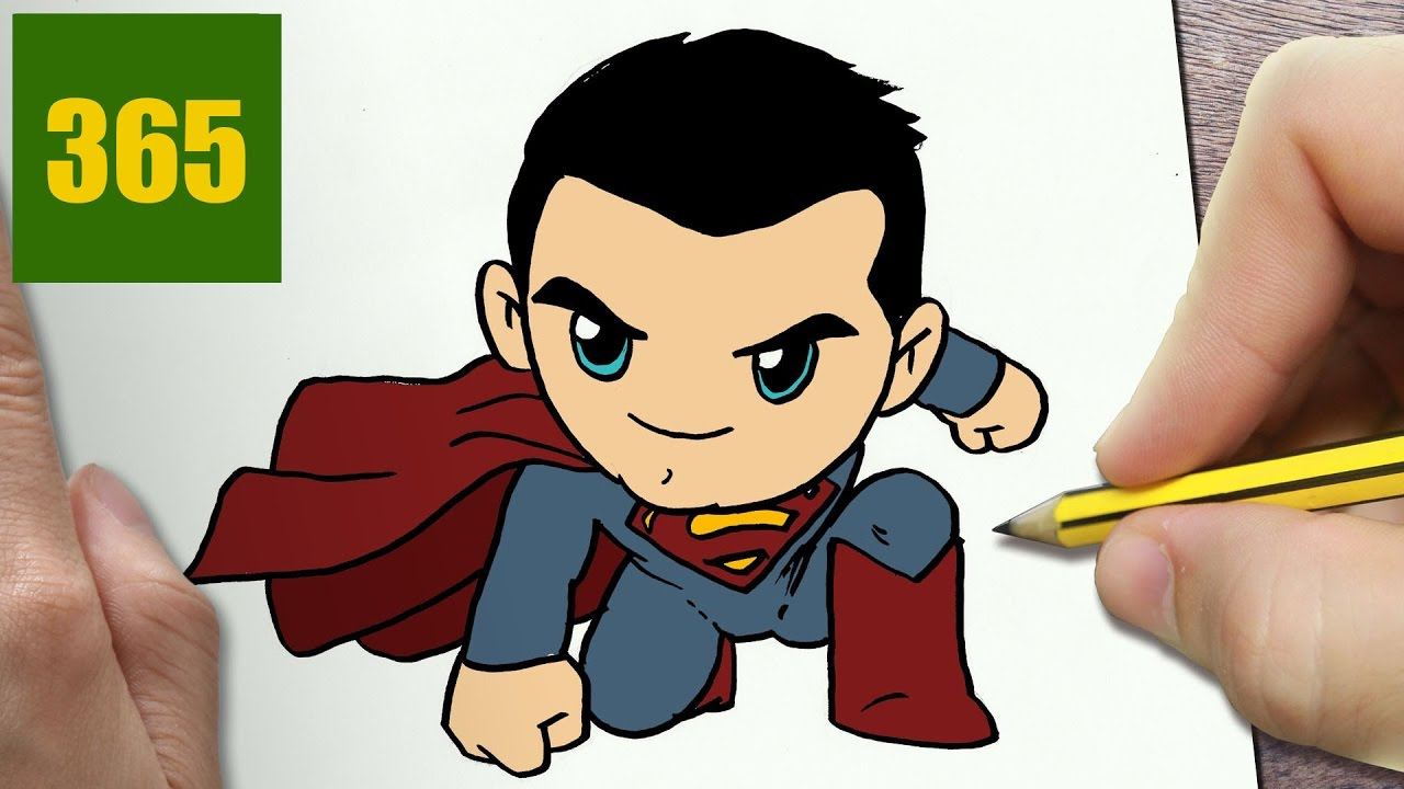 Comment Dessiner Superman Kawaii Étape Par Étape - Dessins Kawaii concernant Dessins Facile A Reproduire 