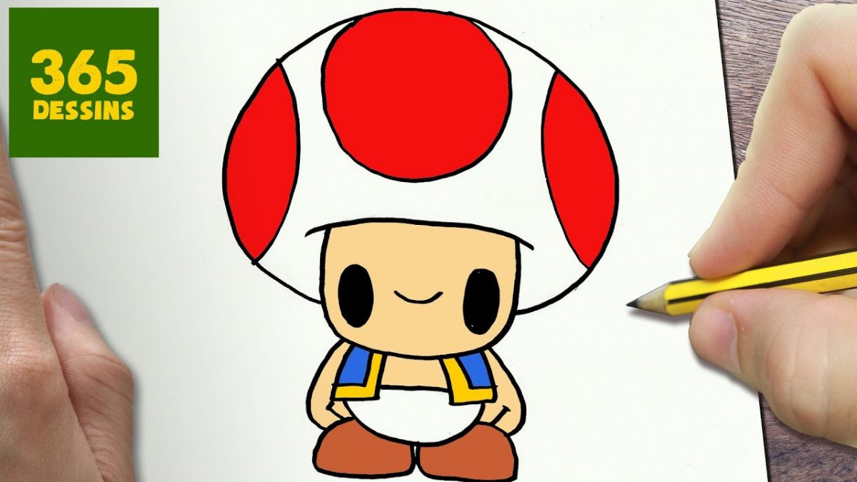 Comment Dessiner Toad Kawaii Étape Par Étape - Dessins Kawaii Facile dedans Dessin A Faire Facile