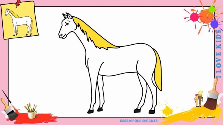 Comment Dessiner Un Cheval – Les Dessins Et Coloriage concernant Apprendre A Dessiner Les Chevaux