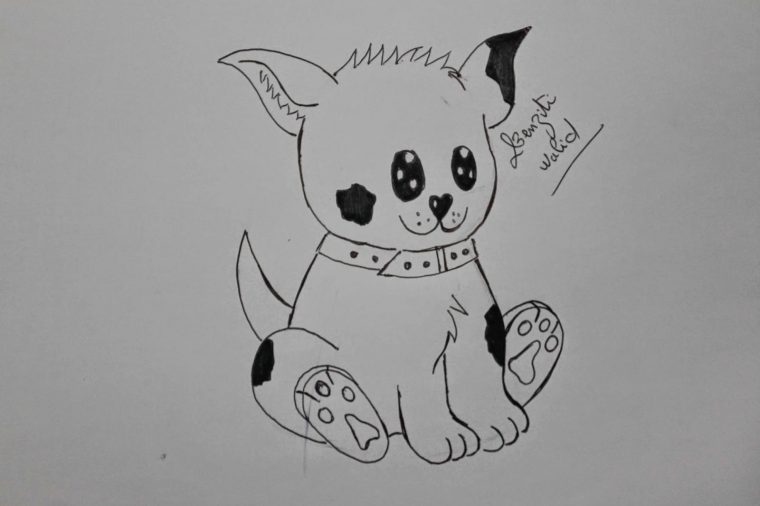 Comment Dessiner Un Chien Mignon Facile  Mes Dessins avec Dessin Jolie Et Facile