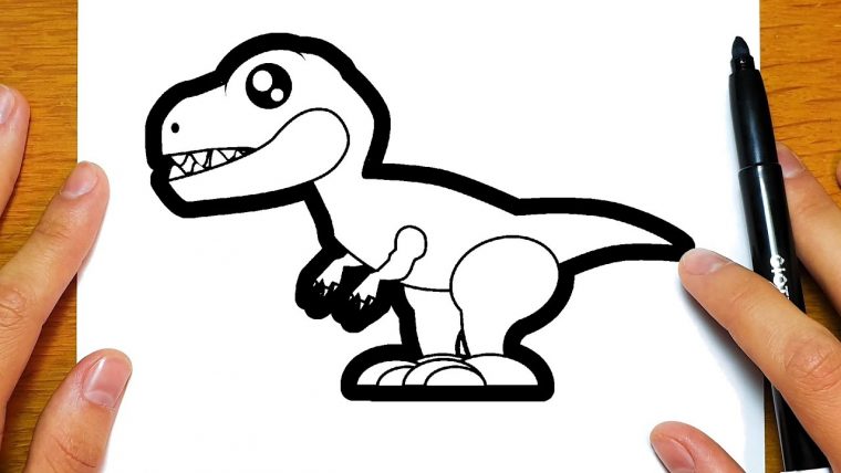 Comment Dessiner Un Dinosaure  Dessins Faciles Pour Les Enfants – destiné Dessiner Enfants