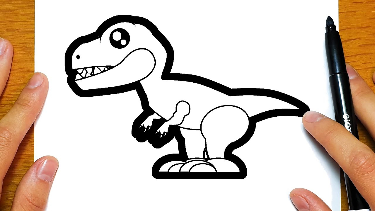 Comment Dessiner Un Dinosaure  Dessins Faciles Pour Les Enfants - destiné Dessiner Enfants 