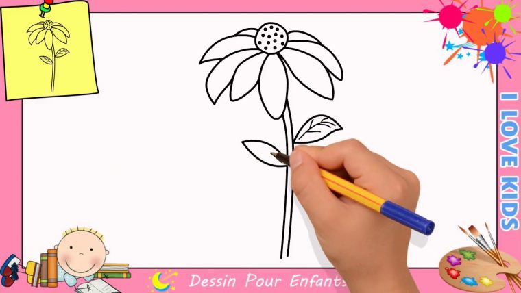 Comment Dessiner Une Fleur Facilement Etape Par Etape Pour Enfants 1 intérieur Fleur A Dessiner Facile