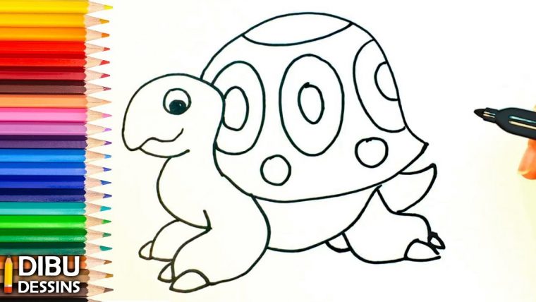 Comment Dessiner Une Tortue  Dessin De Tortue – encequiconcerne Tortue A Dessiner