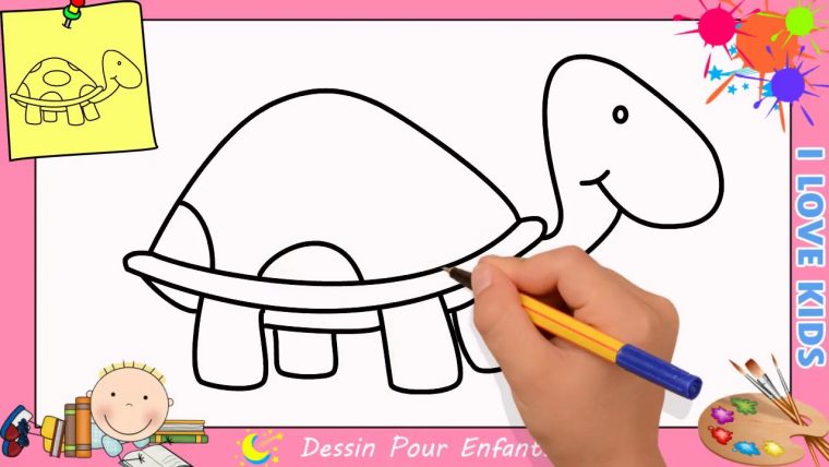 Comment Dessiner Une Tortue Facile~Comment Dessiner Une Tortue Facile destiné Tortue A Dessiner