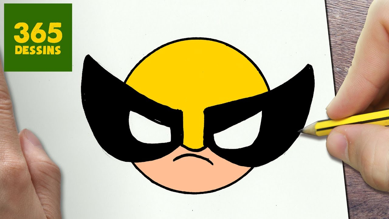 Comment Dessiner Wolverine Kawaii Étape Par Étape - Dessins Kawaii dedans Dessin A Faire Facile 