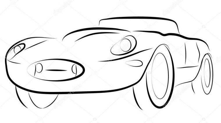 Contour D'Une Voiture De Sport Image Vectorielle Par Matc concernant Voiture Dessin Simple