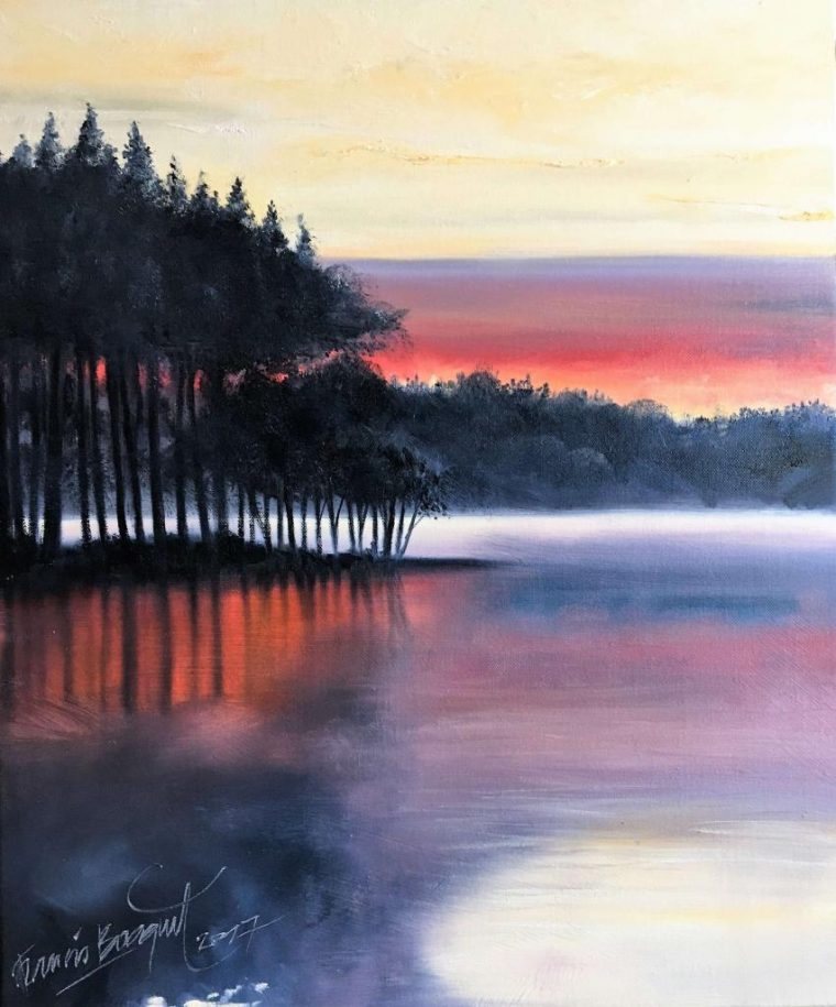 Coucher: Peindre Un Coucher De Soleil Au Pastel serapportantà Modele De Soleil