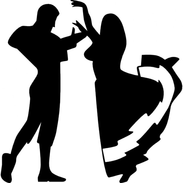 Couple Qui Danse Le Flamenco  Télécharger Icons Gratuitement dedans Dessin Danse Country