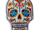 Coussin-Tête De Mort Mexicaine  Ideecadeau.fr à Image Tete De Mort Pour Fille