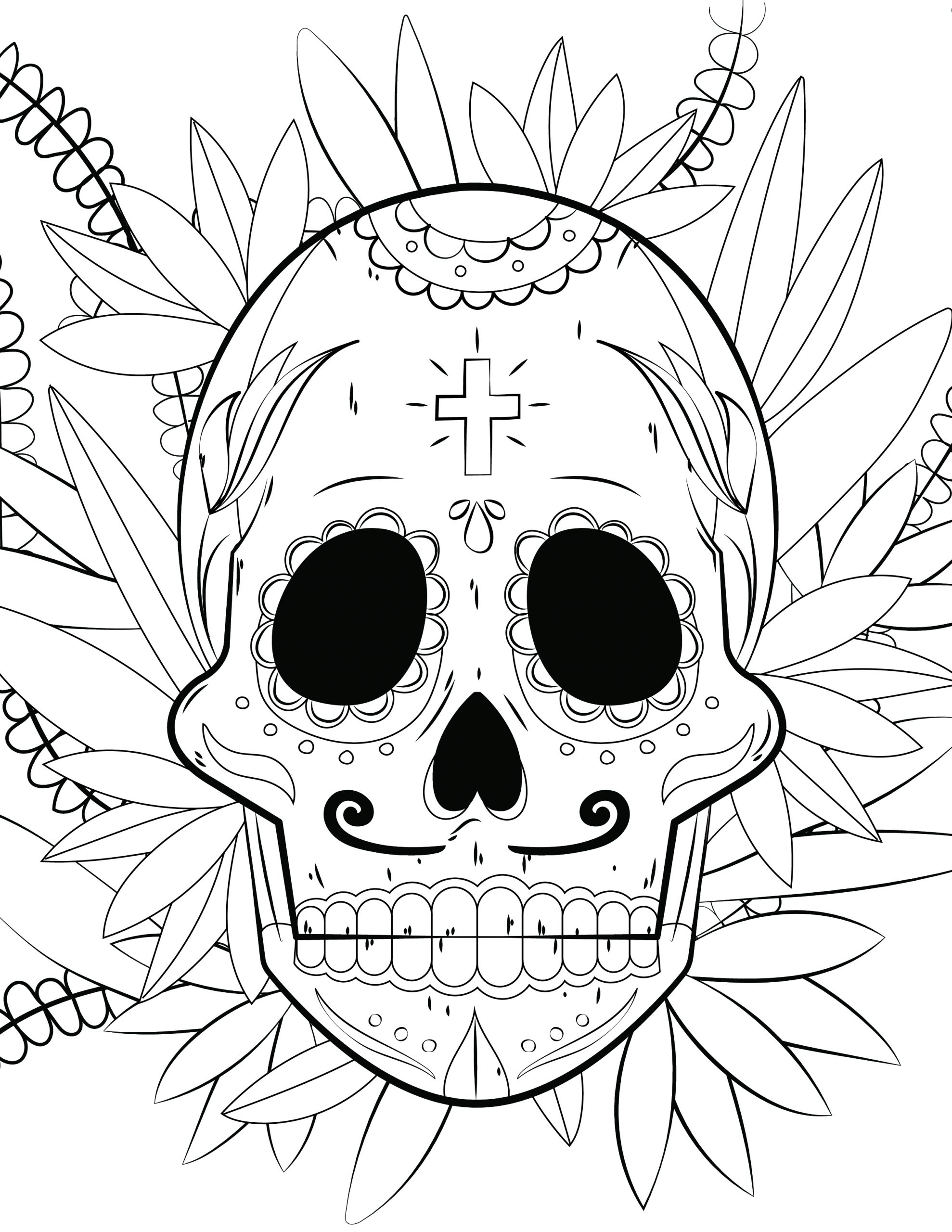 Crane Mexicain Skull Candy À Colorier - Artherapie.ca avec Tete A Colorier 