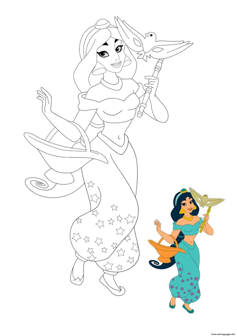 Cute Princess Jasmine Coloring Pages Printable concernant Princess Coloriage