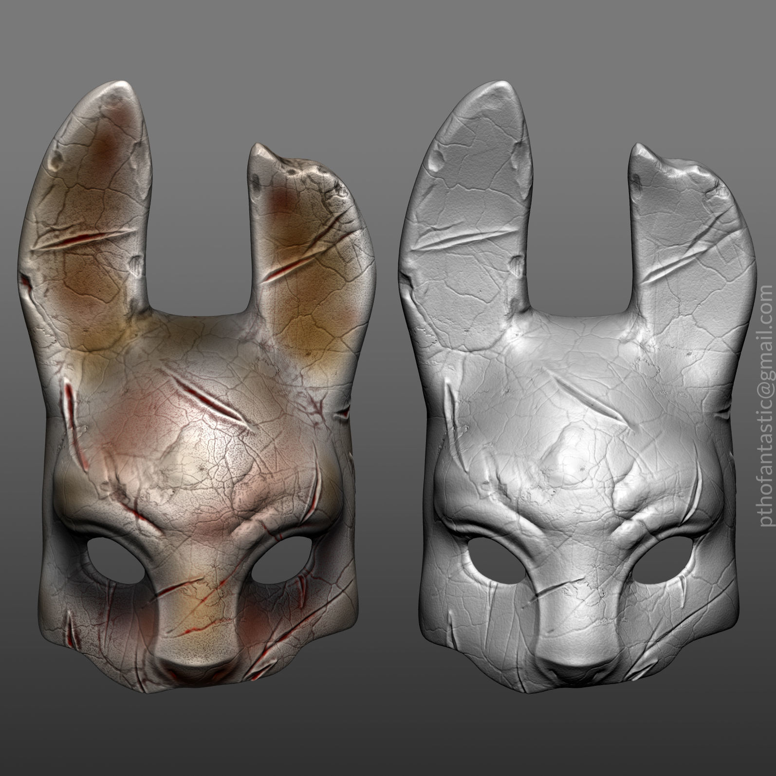 Dead By Daylight The Huntress Mask 3D Printable Model 3 tout Modele Masque Halloween 