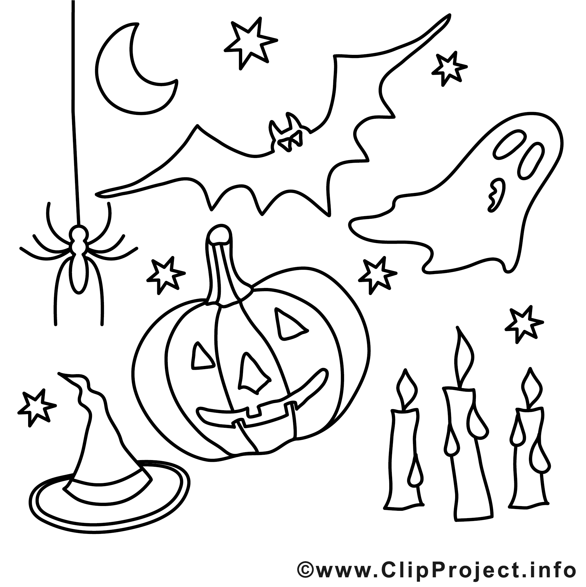 Décoration Clipart Gratuit - Halloween À Colorier - Halloween serapportantà Dessin A Colorier Halloween Gratuit 