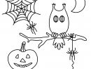 Décoration Illustration - Halloween À Colorier - Halloween Coloriages à Dessin A Colorier Halloween Gratuit