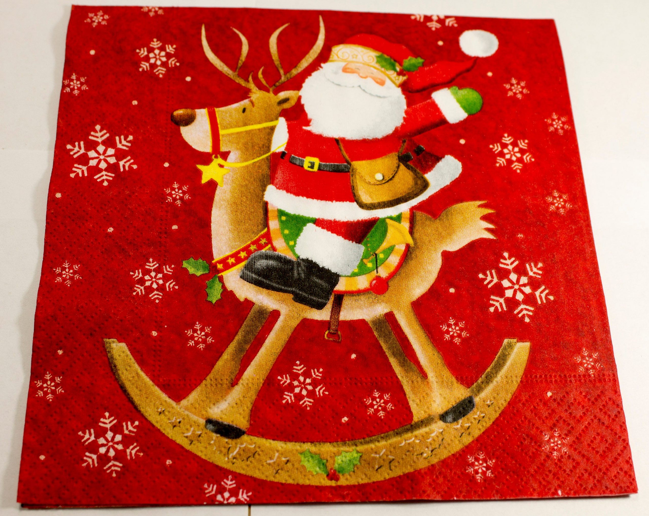 Decoupage Napkin Paper Napkins Christmas New Year Santa pour Decoupage Noel